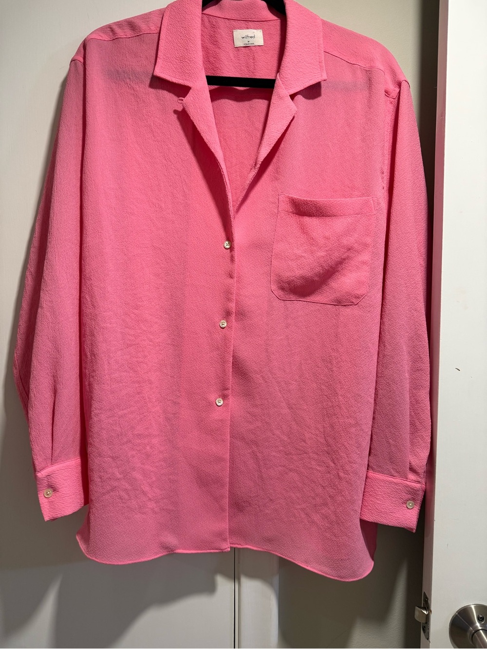 Wilford Women’s Pink Long-Sleeve Button-Up Shirt